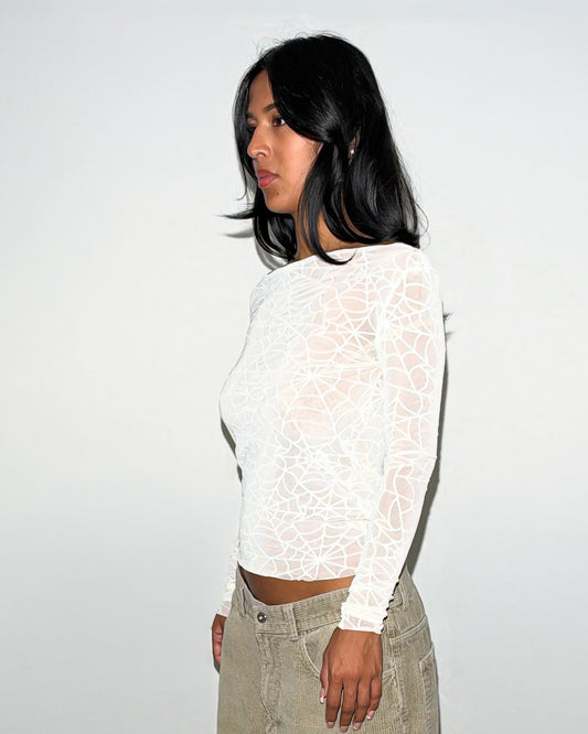 Web long sleeve blouse